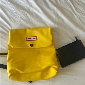 Hunter Vibrant Yellow Backpack with Black Pouch